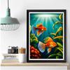 5D Pond Fish DIY Diamond Painted Fish Mosaic Art Diamond Embroidery Kit Handmade Inlaid Home Decoratio
