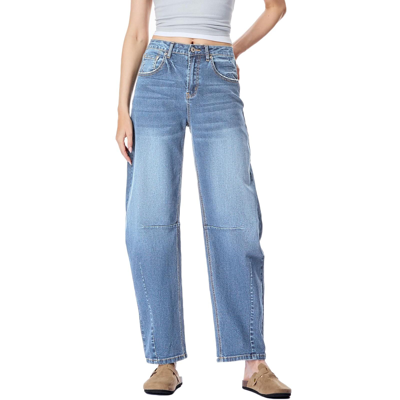 

Женские широкие спортивные штаны Эластичные с высокой посадкой Длинные брюки Повседневные свободные штаны для йоги с карманами L