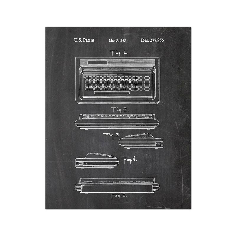 Computer Patent Vintage Posters and Prints Retro Blueprint Drawing Art Canvas Painting Office Wall Pictures Decoration Geek Gift