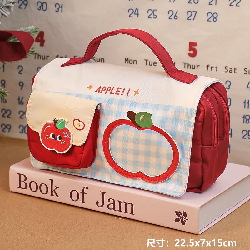 Large Capacity Korean Style Pencil Case For Girls School Stationery Storage Pouch