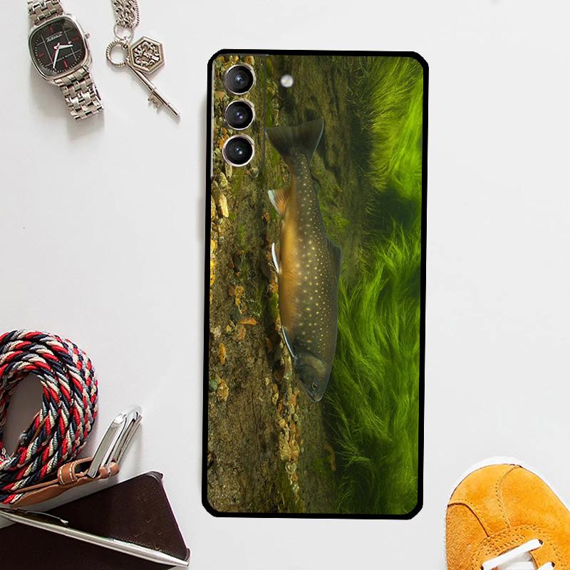 Trout Fish Fishing Case For Samsung Galaxy S25 S24 Ultra S20 S21 S22 S23 Plus S9 S10 S24 FE S25 FE Cover Coque