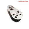 1Pcs 45Mm Blocks Rope Pulley 304/316 Stainless Steel Pulley Nylon Sheave Single Lashing Eye For 2Mm To 8Mm Rope