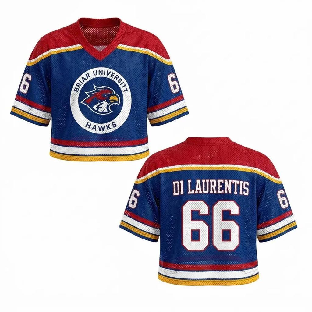 Women's Cropped Hockey Jersey Short Sleeve Top Mesh Fabric V Neck Athletic Style Casual Wear for Sports and Everyday Use