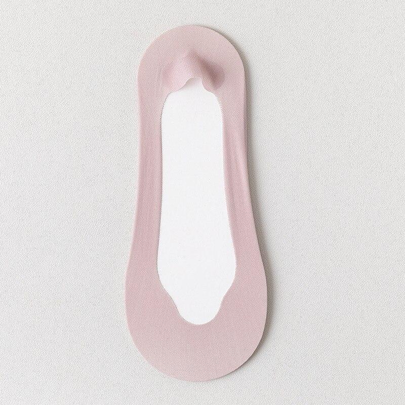 Summer Ultra-thin Breathable Sock Slippers Solid Color Ice Silk Low Cut Boat Socks Silicone Anti-slip Invisible No Show Socks