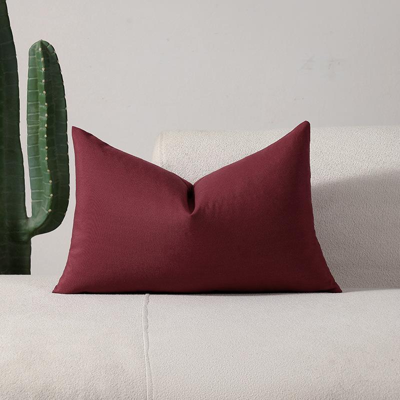 Pastoral Red Large and Small Plaid Pillowcases Simple Pinstripe Plain Pillowcases Pillow Waist Pillowcases Without Core