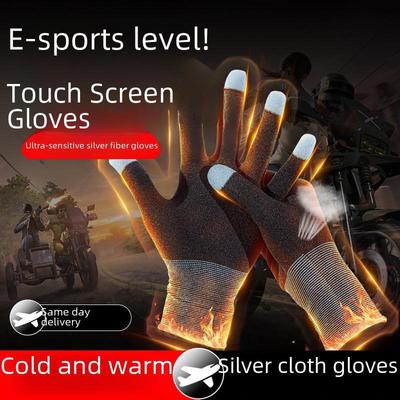 Gants E-Sports Respirants, Anti-Transpirants, Légers, Chauds à Écran Tactile pour le Jeu Mobile