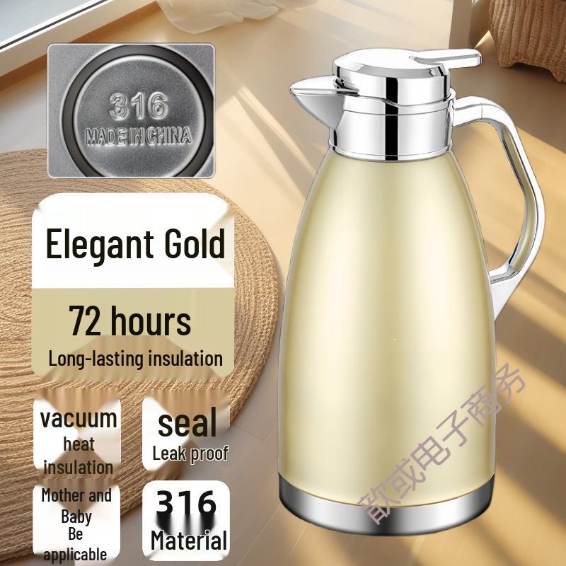 High-End Double-Layer Stainless Steel Insulated Kettle – Anti-Scald Hot Water Pot for Household and Commercial Use