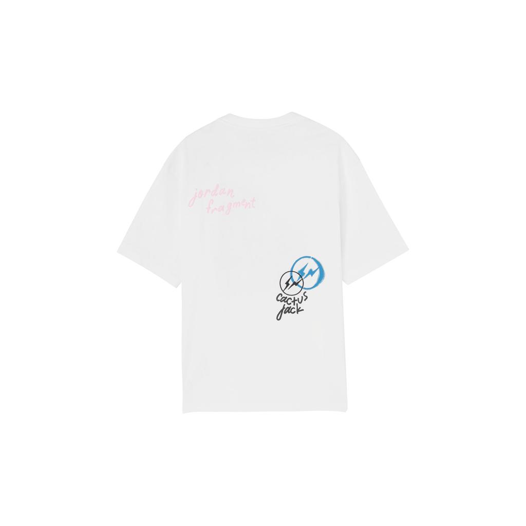 Travis Scott X Jordan X Fragment T-shirt White Men Streetwear DJ0620-133