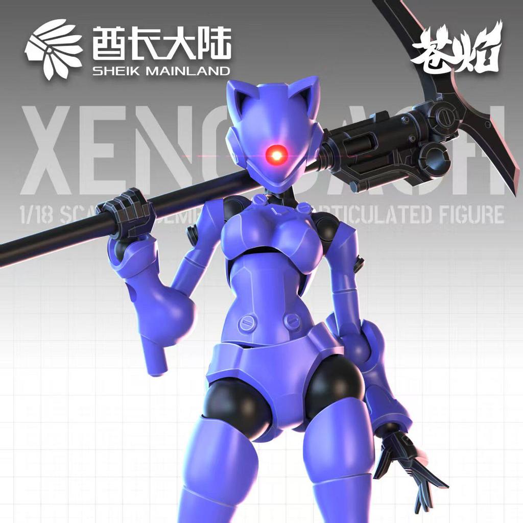 SHEIK MAINLAND 3MIN PROJECT Swift Female Mutant 3.75 inch 1/18 Action Figure Super Movable DIY Assembly Collectible Model Gift