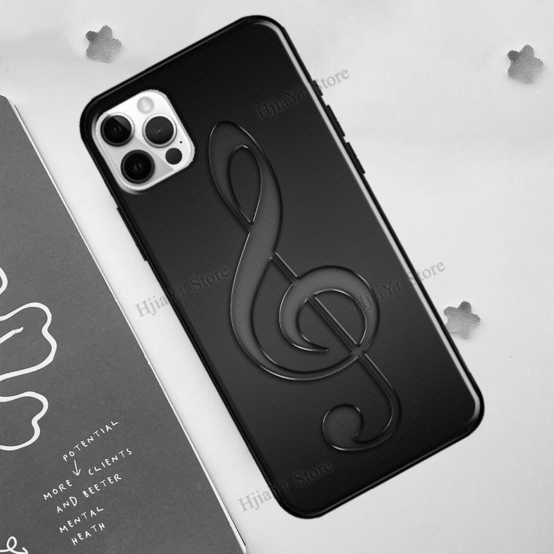 

Чехол с музыкальными нотами для iPhone 12 Pro Max 13 mini 6S 7 8 Plus SE 2020, чехол для iPhone 11 Pro Max XS X XR iPhone 12 mini