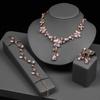 Elegant Crystal Flower Bridal Necklace Set - Fashionable European & American Jewelry Accessories
