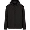 SS24 Logo Jacquard Full Print Spliced Hooded Jacket Men Jackets Black 6DZBL1-ZN5YZ-1200