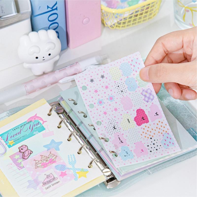 PET Loseblatt Perforierte Stanzaufkleber Rainbow Story Serie Koreanische Süße Handkonto Material Dekorationsaufkleber