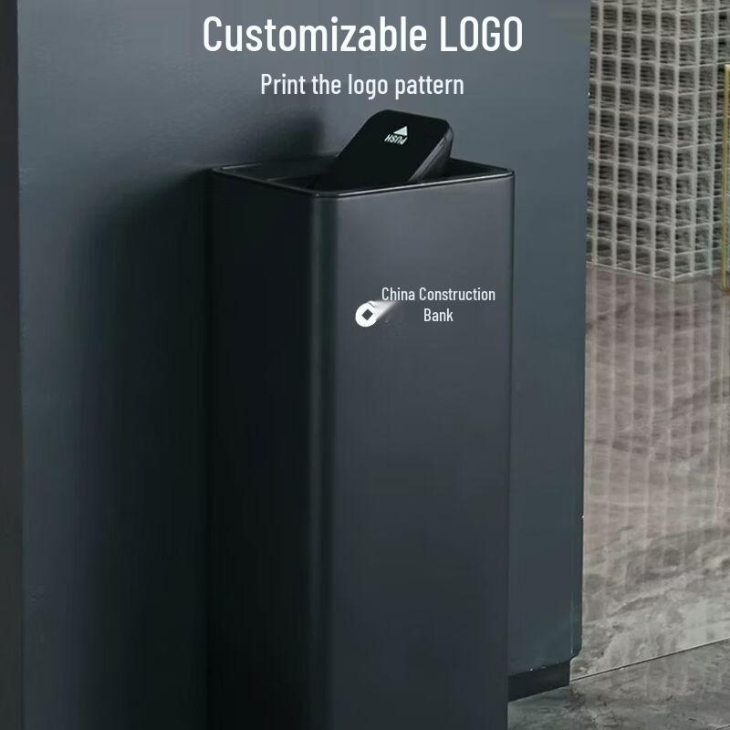 Mülleimer mit Schüttdeckel aus Edelstahl