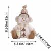 Christmas Short Leg Snowman Doll Decoration Warm Brown Knitted Doll Living Room Sofa Home Decor