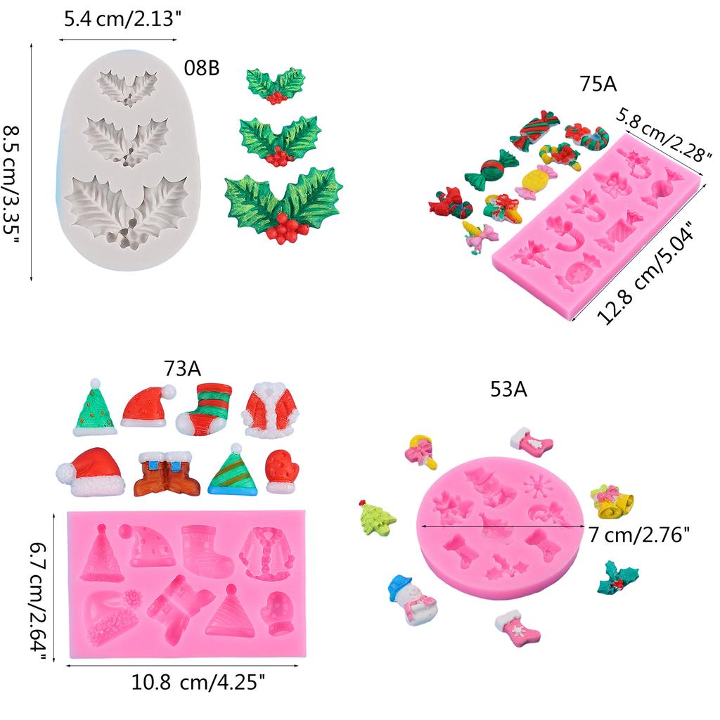 Candy Tree Hat Socks Silicone Mold Fondant Mould Cake DIY Supplies Pastry Baking Tool Christmas Ornament Soap Mold