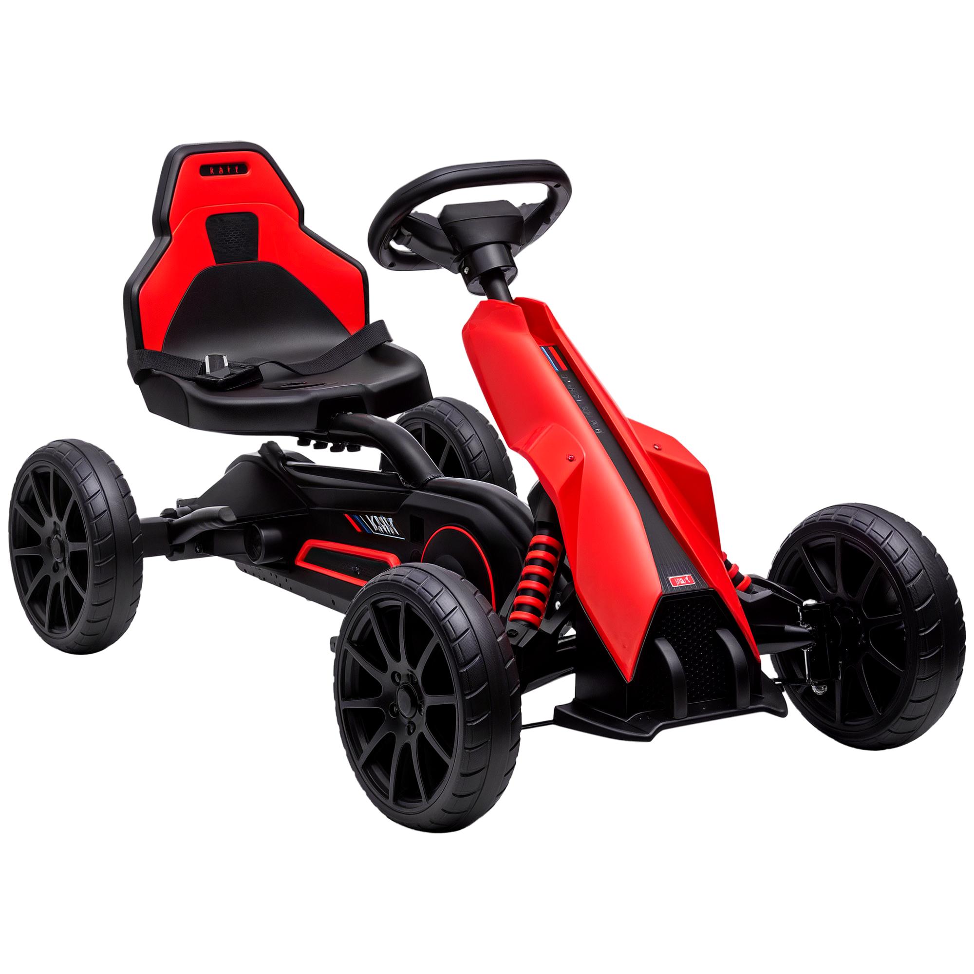 Bērnu pedāļu go-karts, ar regulējamu sēdekli