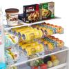 Retractable Transparent Double-Layer Refrigerator Storage Box for Easy-Pull Beverage Cans