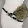 Spicy Girl Style Furry Waistband Y2K Plush Waist Belt Fashion Leather Fur Belt  Daily