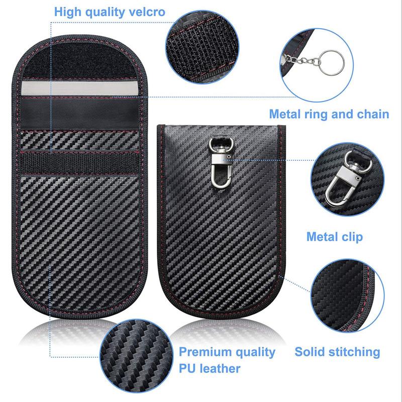 Anti Theft Faraday Box RFID Faraday Key Fob Signal Blocker Radiation-proof Mobile Phone Box Car Keyless Security Organizer