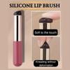 Portable Silicone Lip Brush with Cover - Mini Makeup Applicator, Easy To Apply, Suitable for Lip Balm, Lipstick Auxiliary Tool