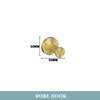 Brushed Gold 304 Stainless Steel Bathroom Set: Knurled Towel Rack, Towel Bar, Paper Holder, and Coat Hook