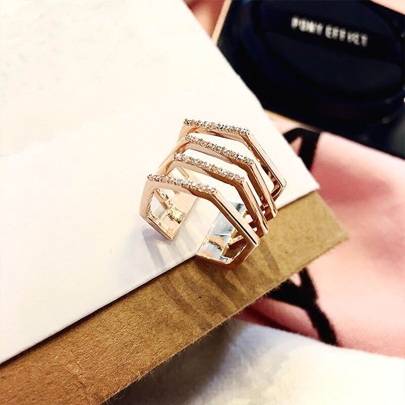 Multi Layer Open Ring New Fashion Jewelry Adjustable Rings For Women Lady Valentine 'S Day Gifts Bijoux