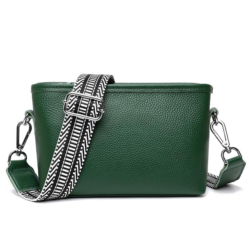 Genuine leather women's bags niche new trendy fashion simple versatile first layer cowhide shoulder messenger bag