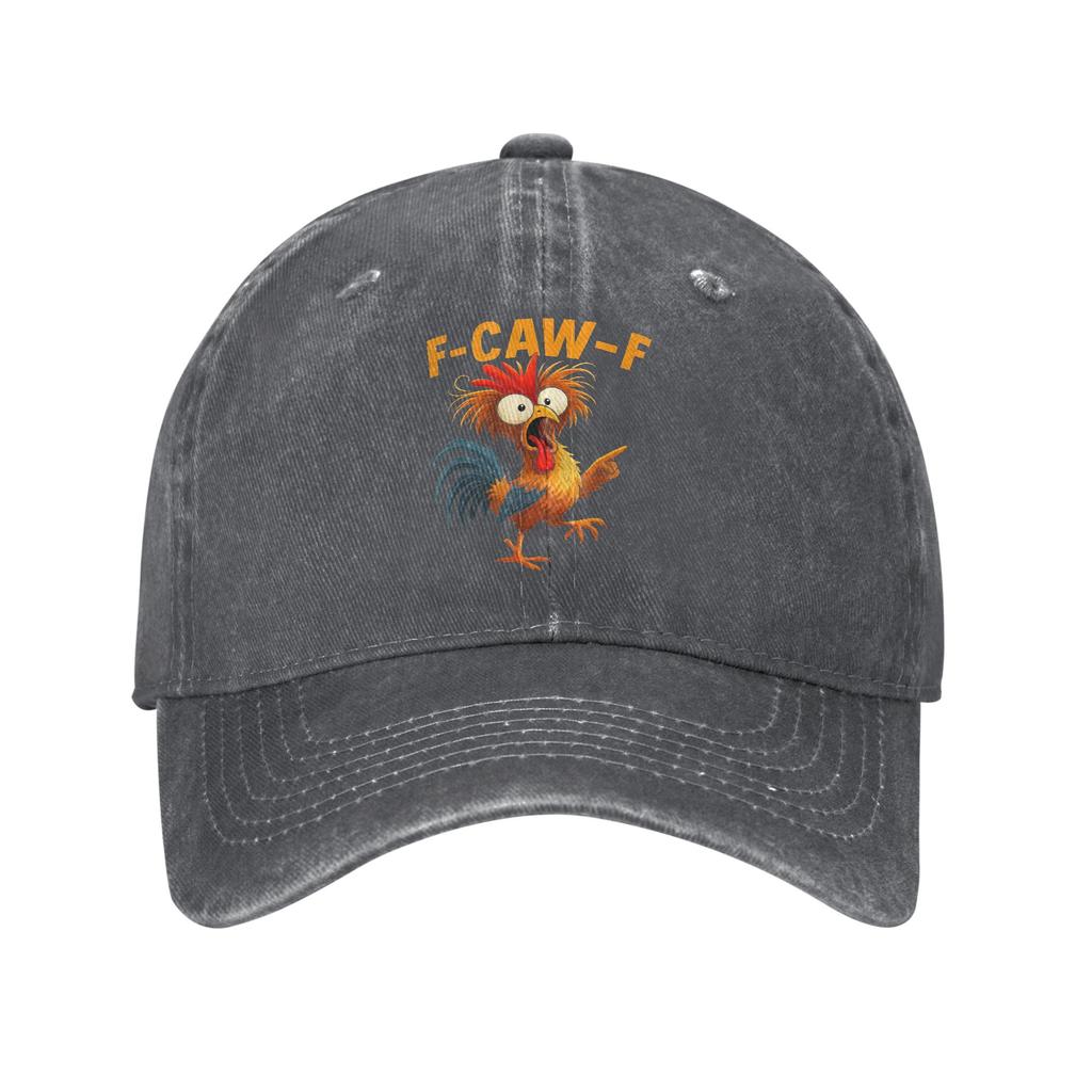 F Caw F Hahn Lustiger Vogel Fcawf Lässige Baseballkappe Sommer Trucker-Kappe Sonnenschutzkappe Unisex Herren Passform Retro-Baseballkappen