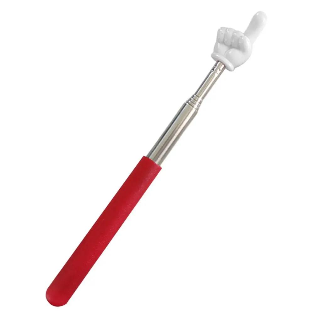 Retractable Teaching Stick Finger Design Whiteboard Pointer Handheld Presenter Finger Reading Stick Telescopic Rod Teaching Tool