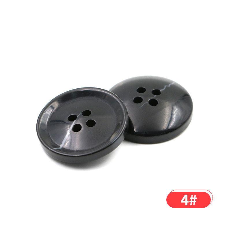 Nasturi din rășină cu model negru, pentru haine, nasturi versatili pentru costum, nasturi rotunzi pentru haine de lână pentru bărbați și femei