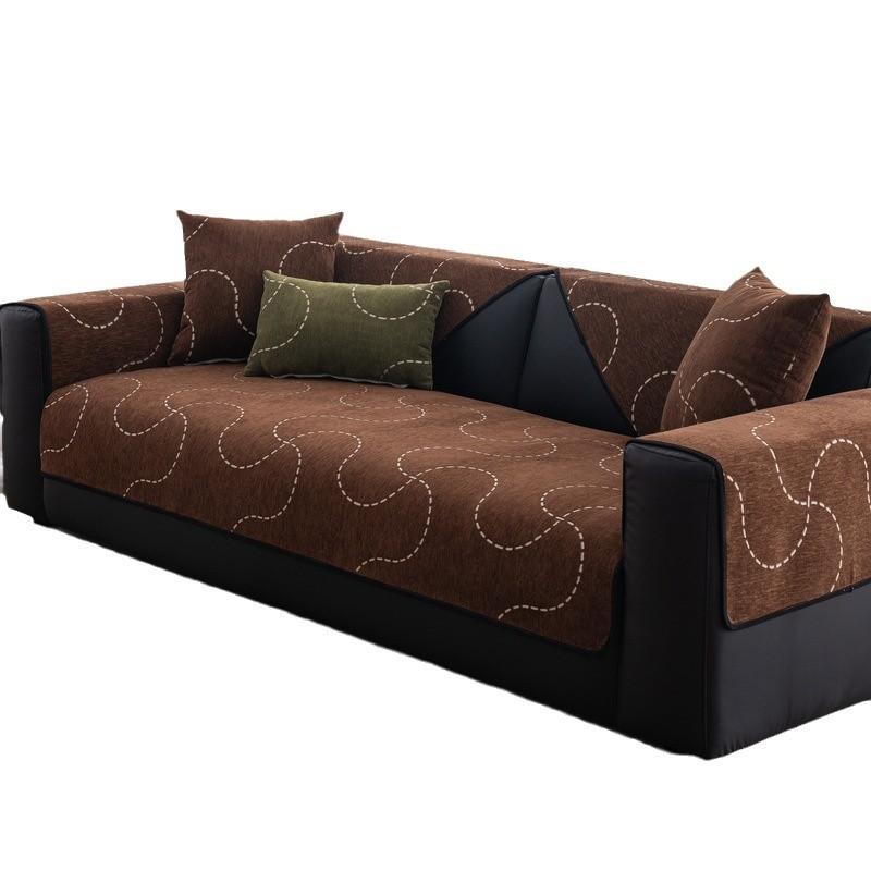 New Chenier Sofa Cushion, All-Season Leather Sofa Cover, Non-Slip Sofa Cover, Cloth Towel, Seat Cushion