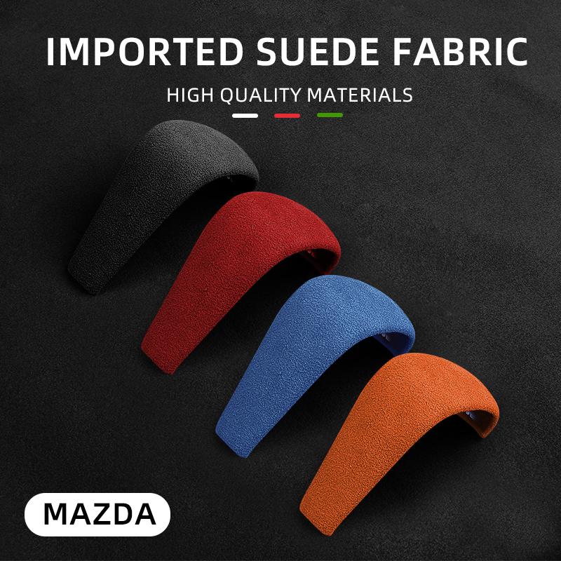 1PC Shift Knob Cover for Mazda 3 Axela CX-30 2020 Accessories Car Gear Cover Shift Knob Lever Shifter Suede Protective Sticker