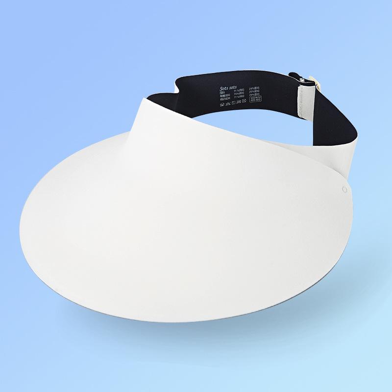 Spurloser integrierter Sonnenhut, Damen neuer großer Kopfumfang faltbarer leerer Oberteil Sonnenschutz Sonnenhut