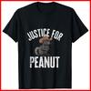 Justice For Peanut The Squirrel Tee - Peanut Squirrel Black Cotton T-Shirt Unisex T-Shirt