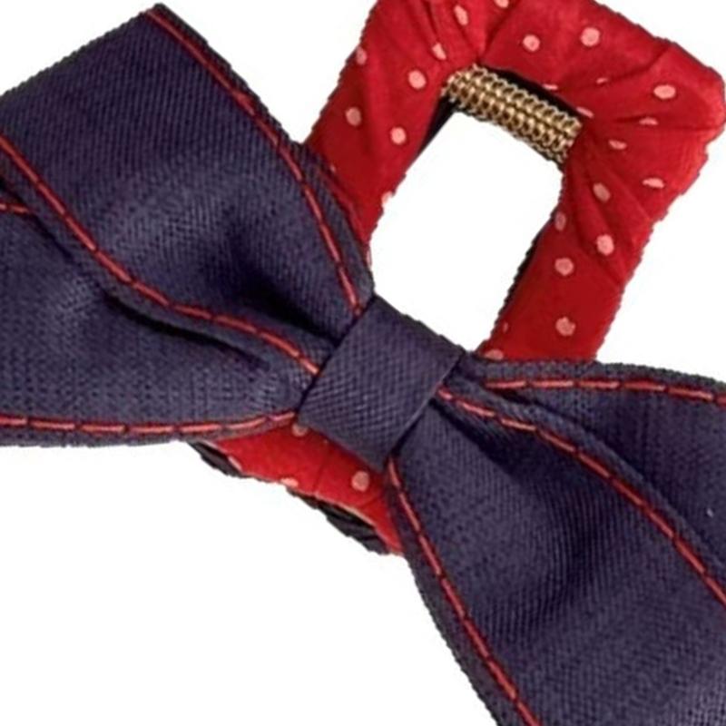 Hair Claw Clip With Jeans Fabric Korean Styles Design Strong Hold For Ponytails Updos Perfect Party Casual Wear