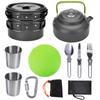 ZISIZ Outdoor Camping Teapot & Cookware Set with Cups