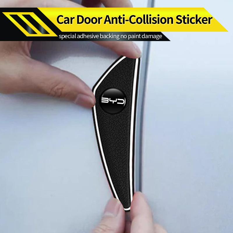 4PCS Car Door Edge Protector Guards Sticker Strip Accessories For Byd Song Plus Seal u Dmi Ev Seagull Atto Yuan Tang F3 E6