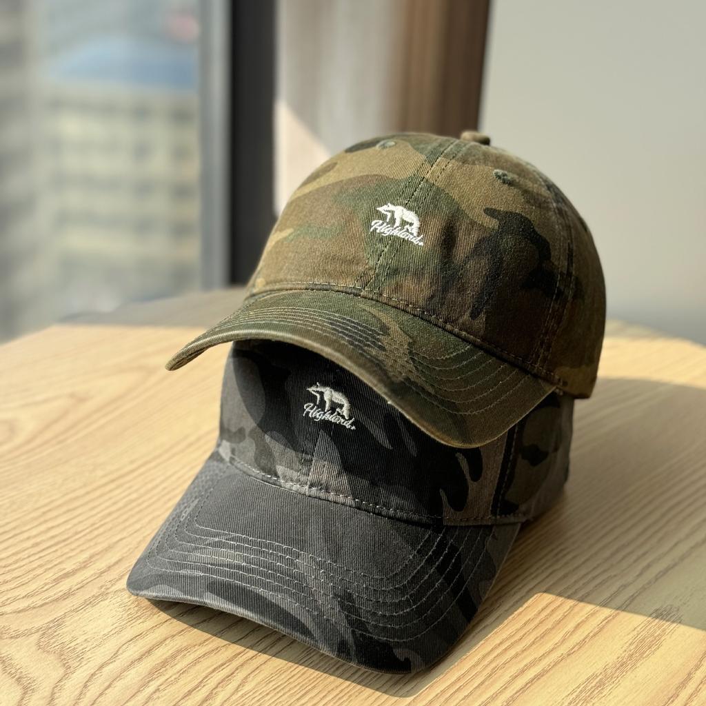 High Street American Camouflage Street Washed Cap Deepened Baseball Cap Men Show Face Small Sun Hat Big Head Circle Tide