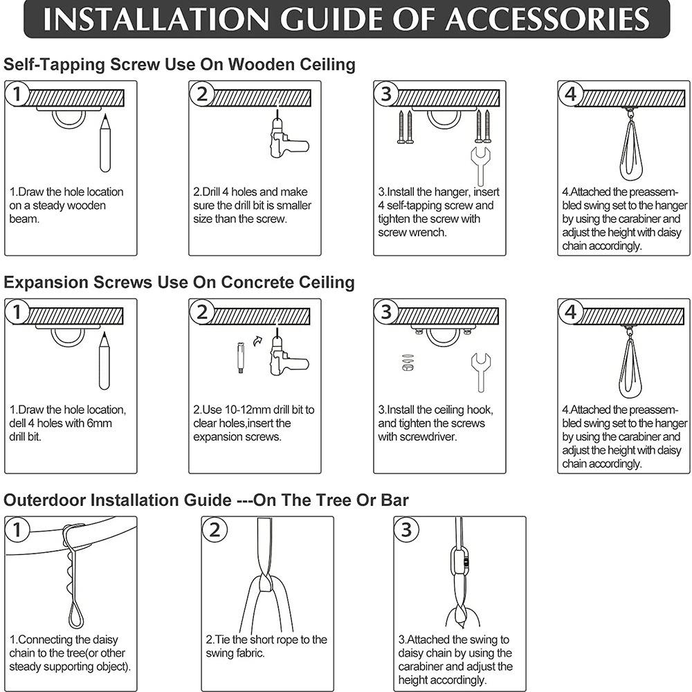 Sensory Training for Children's Elastic Swing To Relieve Autism, Indoor Swing Hammock 1m * 2.8m