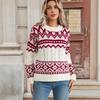 Vintage Jacquard Pullover Women's Christmas Sweater