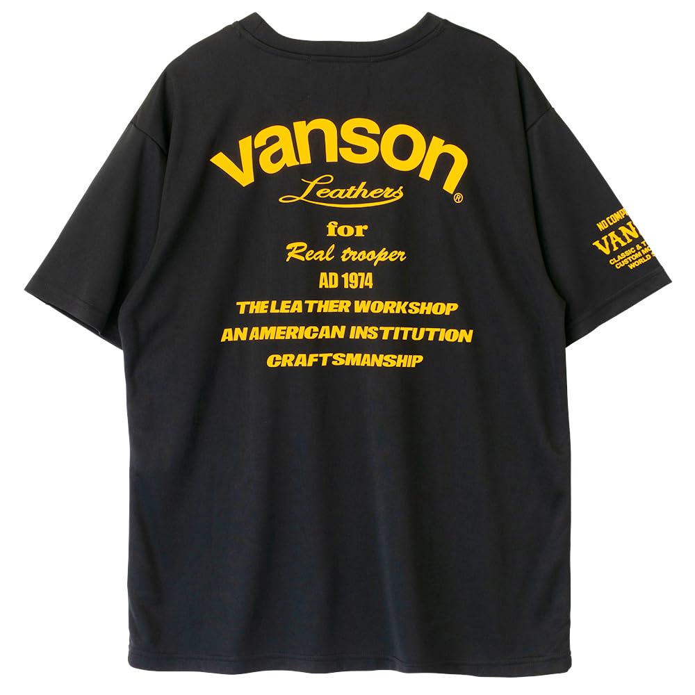 Vanson VSE25806S Men's Moisture-Wicking, Quick-Drying Mesh T-Shirt (XL, Black/Yellow)