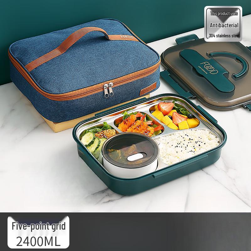 304 Stainless Steel 5-Compartment Insulated Lunch Box