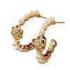 Elegant S925 Silver Pearl Flower Stud Earrings - Fashionable and Versatile for Women