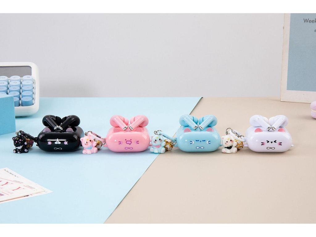 New TWS-K68 True Wireless Bluetooth 5.4 Earphones with Cartoon Animal Charging Case
