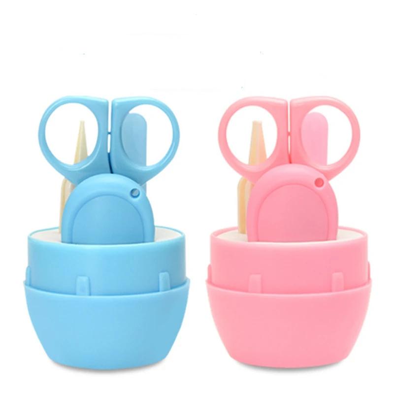 Nyfødt baby neglesaks Baby neglepleieverktøy Barnesikker bærbar negleklippstrimmer Pinsett med boks Barnmanikyrsett