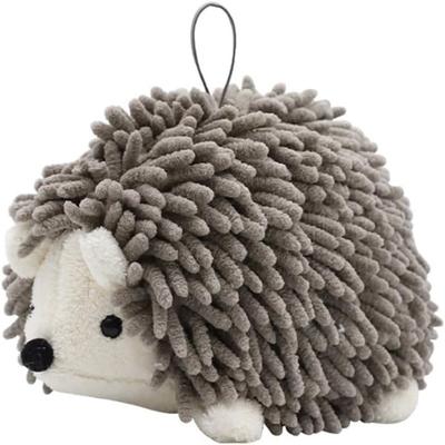 New Soft Hedgehog Chenille Hand Towel Hanging Super Absorbent Chenille Towel Hedgehog Design Fluffy Funny Hand Towel