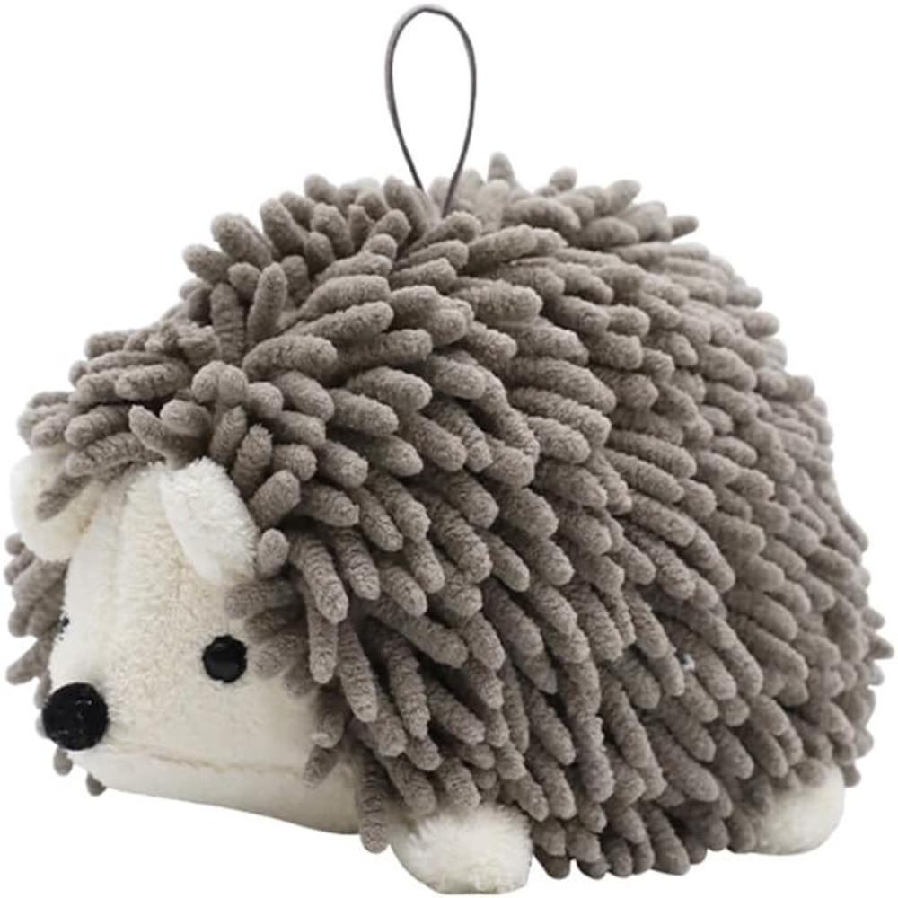 New Soft Hedgehog Chenille Hand Towel Hanging Fluffy Chenille Towel Fast Drying Super Absorbent Funny Hand Towel