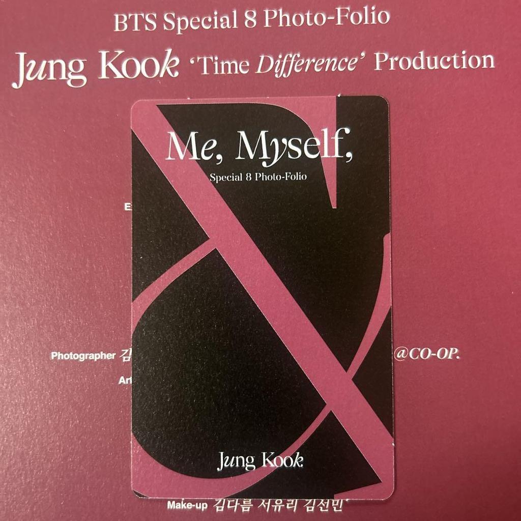 [USED] BTS Jungkook Trading Card Me, Myself Photo Book Photo Card