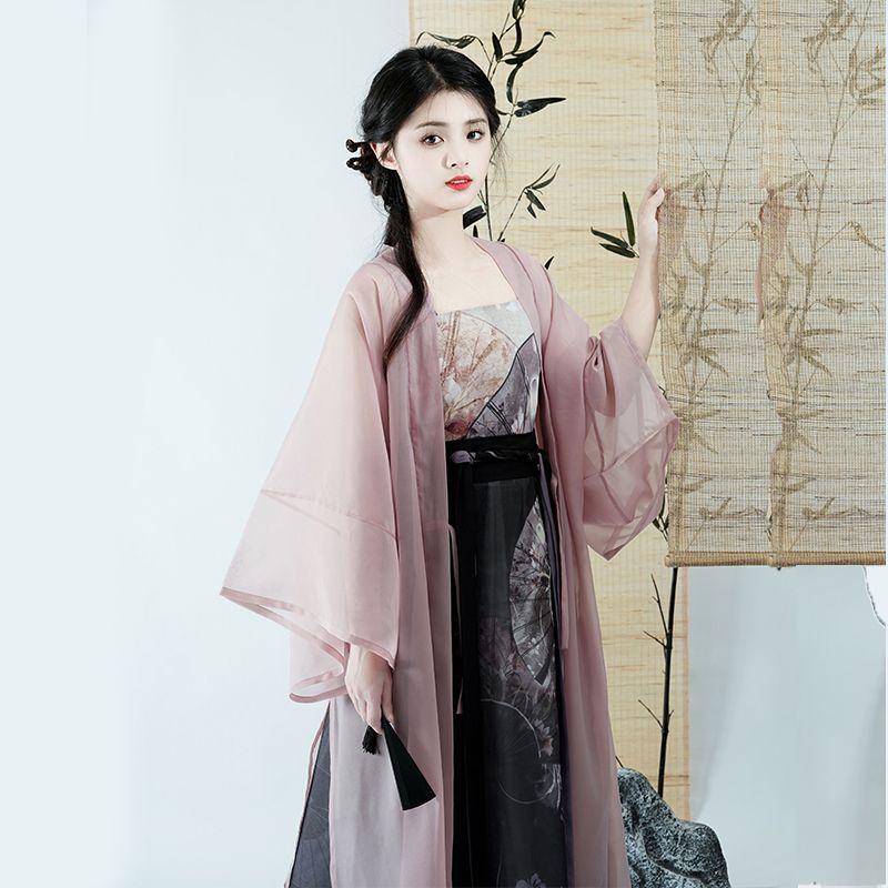 Ensemble de robe Hanfu pour femmes, style dynastie des chansons chinoises